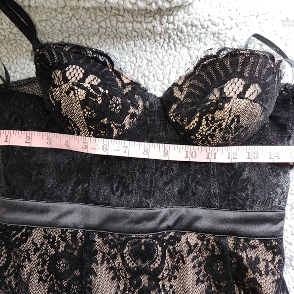 Black Strapless Babydoll Mini Dress - Picture 5 of 8